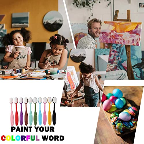 Blending Brushes for Crafts, 12PCS Craft Ink Blending Brushes Colorful Painting Brushes Background Stencil Brush Set Makeup Blush Artist Craft Tool for Painting, Drawing, Card Making, Stamp, Stencil