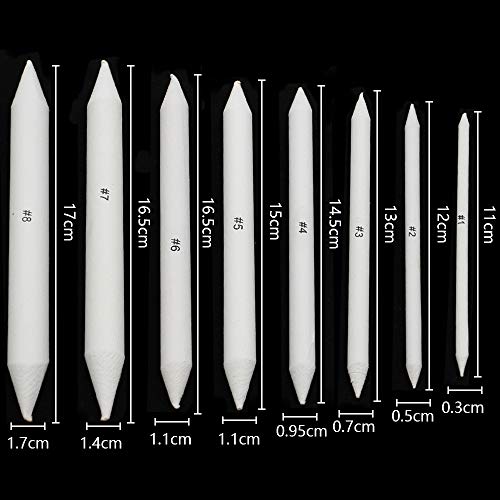 Blending Stumps Set 20 Pcs Sandpaper Pencil 2 Paper Wipe Board 1 Eraser 1 Pencil Extender 1 Sponge Wipe for Artist Drawing Student Sketch Ideal Sketch Drawing Tool