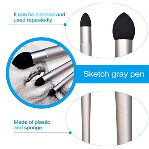 3pcs Sketching Smudge Correction Processing Detail Rendering Art Pencils Pen Tools Smear Painting Supplies Brush for Erase Graphite Paint Wipers Wipe Sketch Drawing Polyurethane
