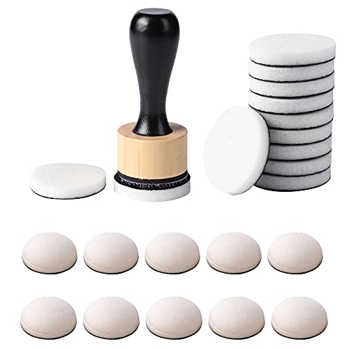 CYFUN DESIGN Mini Ink Paints Mixing Blending Tools with Foams Replacement Refill Foam Set Painting Drawing Art Supplies Handle Ink Tools Crafting Project Scrapbooking Supplies