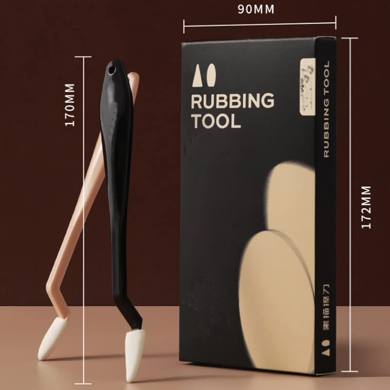 IKAAR 2Pcs Blending Stumps Paper Art Blenders Sketch Wiper Sketch Trimmer Erase Sponge Tool with 20 Replacement for Student, Artists, Sketch Drawing and Detail Painting