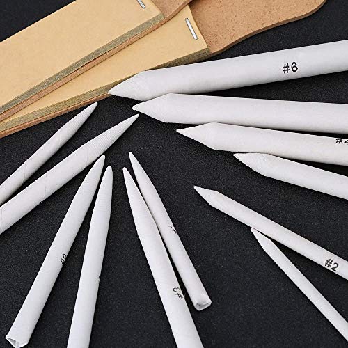 Blending Stumps Set 20 Pcs Sandpaper Pencil 2 Paper Wipe Board 1 Eraser 1 Pencil Extender 1 Sponge Wipe for Artist Drawing Student Sketch Ideal Sketch Drawing Tool
