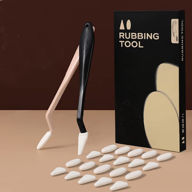 IKAAR 2Pcs Blending Stumps Paper Art Blenders Sketch Wiper Sketch Trimmer Erase Sponge Tool with 20 Replacement for Student, Artists, Sketch Drawing and Detail Painting