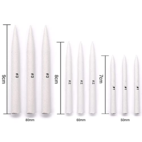 16-Piece Art Blenders Set 15 Paper Blending Stumps with 1 Piece Sandpaper Used for Sketching and Painting