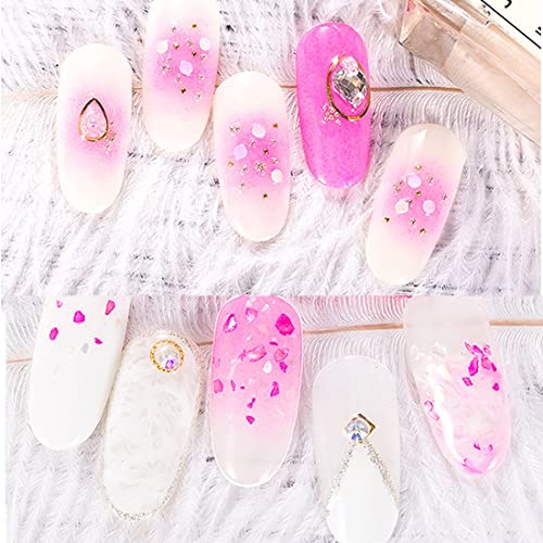 SIOPPKIK Nail Sponges Double-headed Brush with 4 Washable Replacement Sponge Heads,Gradient Shading Nail Art Pen,Creative DIY Blending Dotting Nail Tools for Home or Salon Use(PINK)