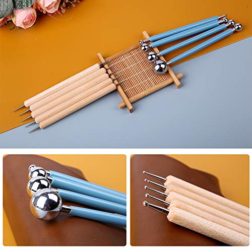 9 Pcs Dotting Tool Set, Dotting Pens with Ball Styluses Tools, Nail Art Pen Set with Storage Box, Marbleizing Tool, Nailart Tools for Rock Art Painting Nail Beuty Design Drawing Drafting