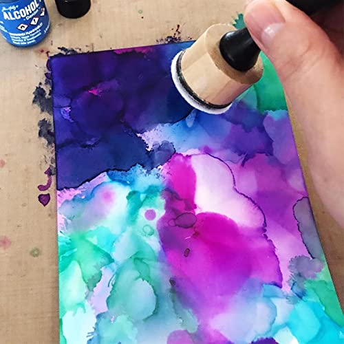 57 Pieces Ink Blower Applicator Tool Sets for Card Making Detailed Ink Blending Brushes,Ink Paints Mixing Blending Tool Mini Round Foam Refills, for Scrapbooking Craft Painting Drawing Tools Arts