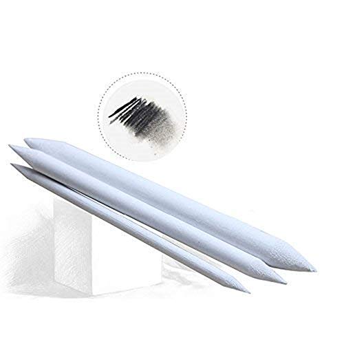 Blending Stumps and Tortillions Set,12 Pack Blending Stickss Paper Tortillon with 2 Sandpaper Pencil Sharpener Graphite Blenders for Student Sketch Art Drawing Artist DIY Adults Teens Kids