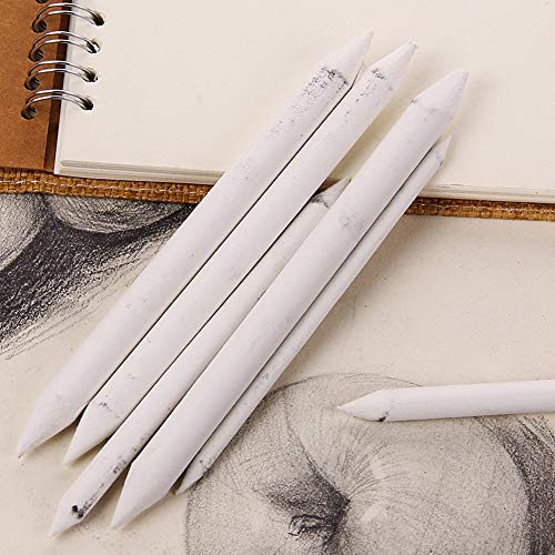 BEHAHAI 13 PCS Art Blenders, 12 Paper Blending Stumps and Tortillions Set Sketch Drawing Accessories Art Graphite Blender Stick Tortillions Sandpaper Pencil Pointer with 1 Sandpaper Pencil Sharpener