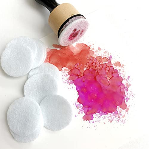 57 Pieces Ink Blower Applicator Tool Sets for Card Making Detailed Ink Blending Brushes,Ink Paints Mixing Blending Tool Mini Round Foam Refills, for Scrapbooking Craft Painting Drawing Tools Arts