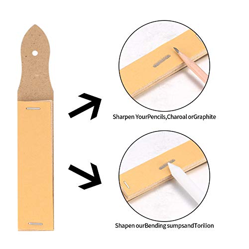 16 Pcs Blending Stumps and Tortillions, Art Blending Pencils Tools, Sandpaper Pencil Blender Stumps for Drawing, Sketching, Artists