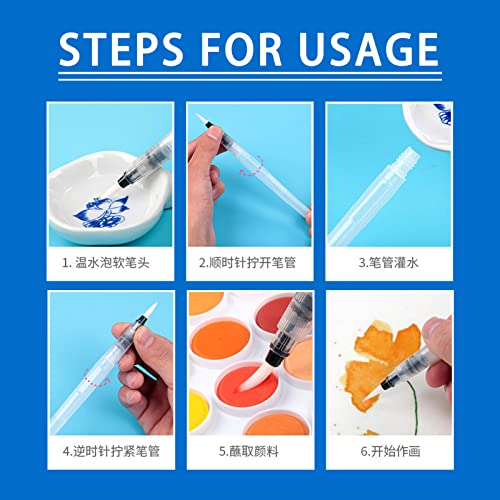 AMIJOUX 107 Pieces Alcohol Ink Blending Tool Set 6 Pieces Blending Brush Pen and 100 Multiple Tipped Blending Swabs with Mini Air Blower for Card Making Embossing Painting Rendering