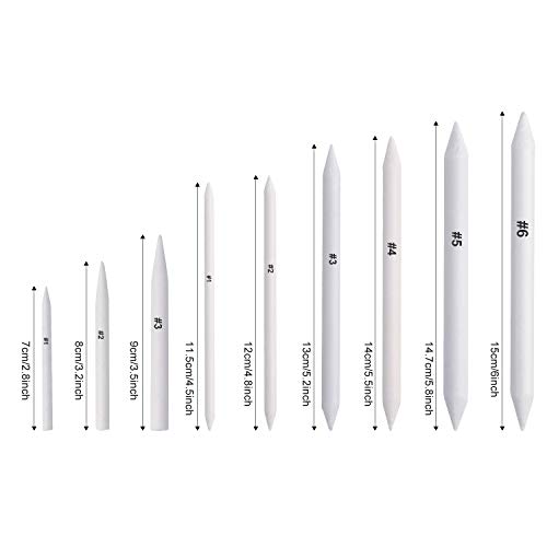 12 Pcs Blending Stump and Tortillions, Paper Art Blenders, Art Pencils, Drawing Pencils for Artists Student Sketch Drawing Tools, Drawing Supplies