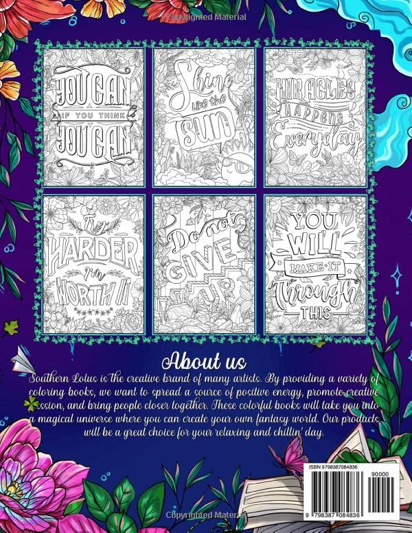 Believe In Yourself Coloring Book: A Collection Of Inspirational Quote Illustrations With Different Designs And Styles, Meaningful Gifts For Adults Colorists To Enjoy Relaxation