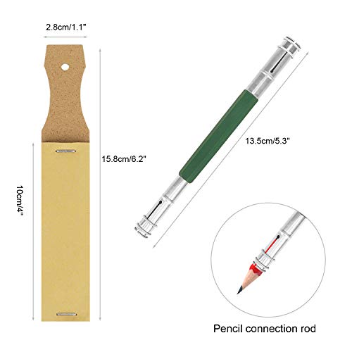 23Pack Art Blenders Set, Blending Stumps and Tortillions Set with Sandpaper Pencil Sharpeners, Kneaded Eraser, Pencil Extension Tool, Sponge, Package in Felt Bag for Student Artists Sketch Drawing