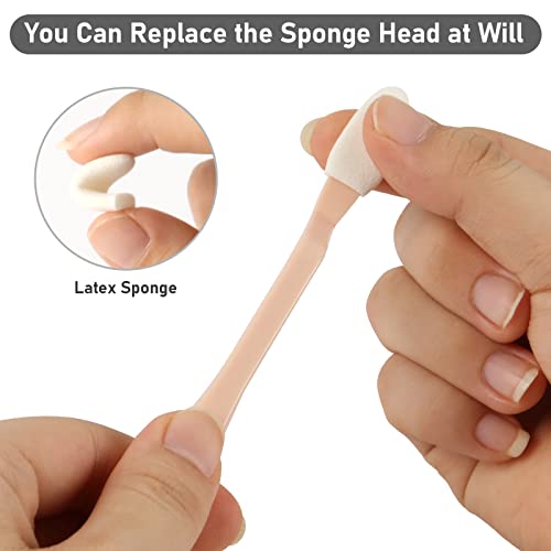 FENGCHUANG 2 Pcs Sketch Wiper, Sketch Wiper Set with 20 Sponge Heads Painting Knife, Small Palette Knife, Palette Knife Painting for Oil Sketch Painting Beginners (Black, Light Coffee Color)