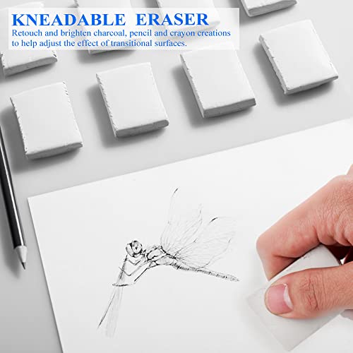 XUDOAI Grey Kneaded Eraser Putty Rubbers for Art Erasers for Artists Kneadable Putty Rubber （8 Pieces）