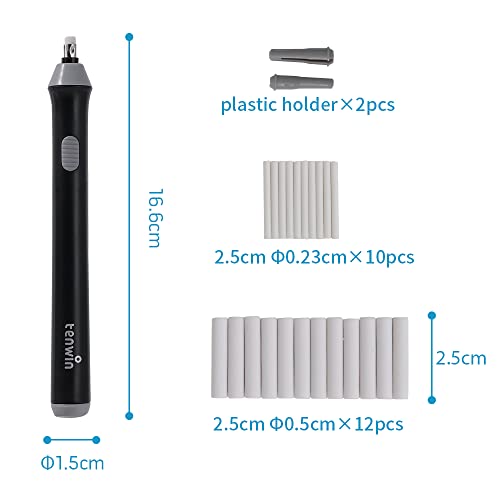 Electric Eraser, Battery Operated Eraser Kit with 22pcs Additional Replaceable Rubbers for Artists, Automatic Portable Pencil Eraser for Sketching Pencils/Drafting/Drawing/Graphite Pencils