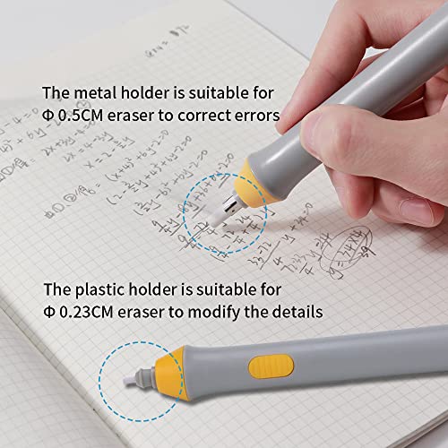 Electric Eraser, Battery Operated Eraser Kit with 22pcs Additional Replaceable Rubbers for Artists, Automatic Portable Pencil Eraser for Sketching Pencils/Drafting/Drawing/Graphite Pencils