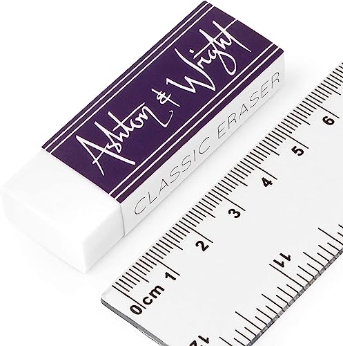 Ashton and Wright - Classic Eraser - Latex Free Plastic Rubber - Pack of 5 White