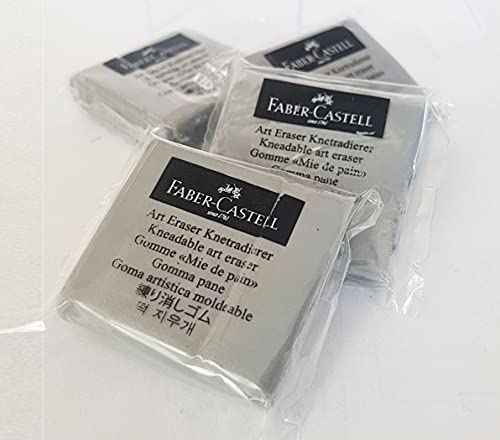 Faber- Castell Grey Kneaded Professional Artist Quality Erasers Bulk Buy Quantity 4 Erasers Per Order
