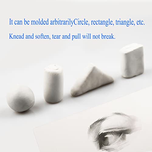 XUDOAI Grey Kneaded Eraser Putty Rubbers for Art Erasers for Artists Kneadable Putty Rubber （8 Pieces）