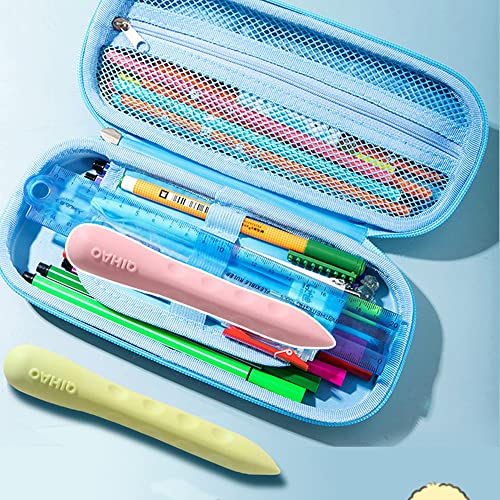 LAYGUDRAS Pencil Shape Eraser, Hole Pencil erasers,Easy to Hold,Cute Pencil Erasers for School Home Office Sketches Paintings Fine Arts (Small 6 Colors)