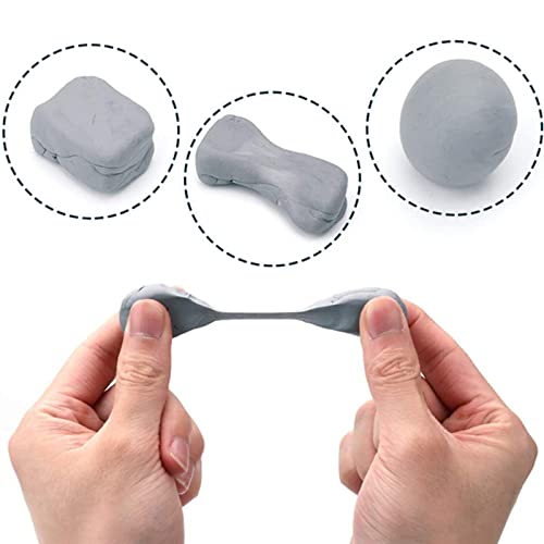 4Pcs Putty Rubber, Kneaded Eraser, Putty Rubbers for Art, Putty Eraser, Kneaded Art Eraser, Kneadable Eraser, Kneaded Erasers for Artists Kneadable Putty Rubber, Pastels-Moldable Putty Rubber (Grey)