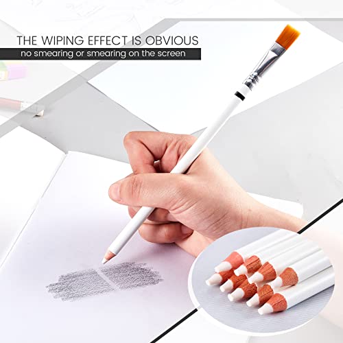 Faccito 12 Pcs Eraser Pen with Brush Art Eraser Pencil Rubber Pencil Erasers for Artists
