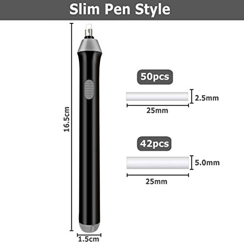 GuDoQi Electric Eraser, 92 Eraser Refills, Battery Operated, Automatic Eraser for Drawing Pencils, Learning, Office, Architectural Plans, Arts and Crafts