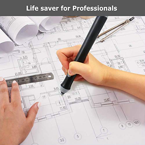 GuDoQi Electric Eraser, 92 Eraser Refills, Battery Operated, Automatic Eraser for Drawing Pencils, Learning, Office, Architectural Plans, Arts and Crafts