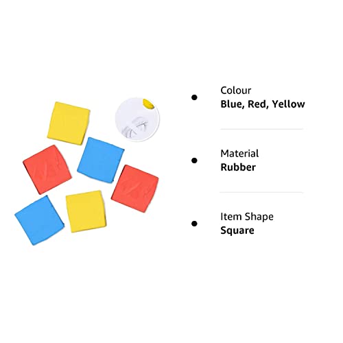 6 pcs Knead Erasers, Design Eraser, Drawing Art Erasers, Kneaded Rubber Erasers for Drawing, Charcoal, Pastels-Moldable Putty Rubber, No Smudge Eraser, Sketching Supplies for Artists(3 Colours)