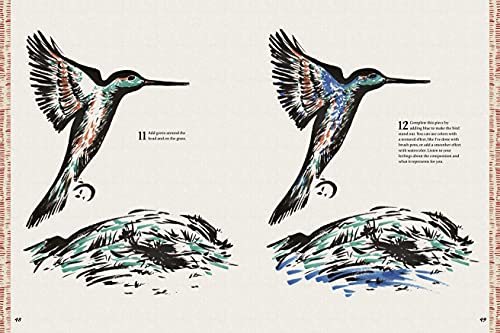 Mindful Artist: Birds and Botanicals: A meditative guide to using brush pens and ink to create birds, flowers, and more