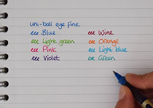 Uni-ball UB-157 Eye Black Rollerball Pens. Premium Fine 0.7mm Ballpoint Tip for Super Smooth Handwriting, Drawing, Art, Crafts and Colouring. Fade and Water Resistant Liquid Uni Super Ink. Pack of 5