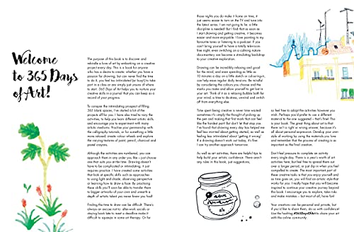 365 Days of Art: A Creative Exercise for Every Day of the Year (Adult Art Activity and Colouring Book)