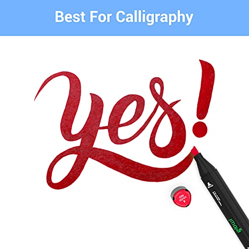 Glowl 40 Colours Graphic Marker for Artists with Dual Tips - Permanent Art Alcohol Markers Felt Tip & Chisel Tip Pens for Both Adults & Kids - Perfect for Colouring, Highlighting, and Drawing