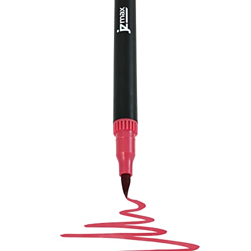 JZMAX Dual Tip Brush Pens Art Supplies Colouring Pens Set- Coloured Pens, Felt Tip Pens- Art Pens for Kids and Adult Colouring Books- Fine Tip for Drawing, Brush Tips for Calligraphy (24)