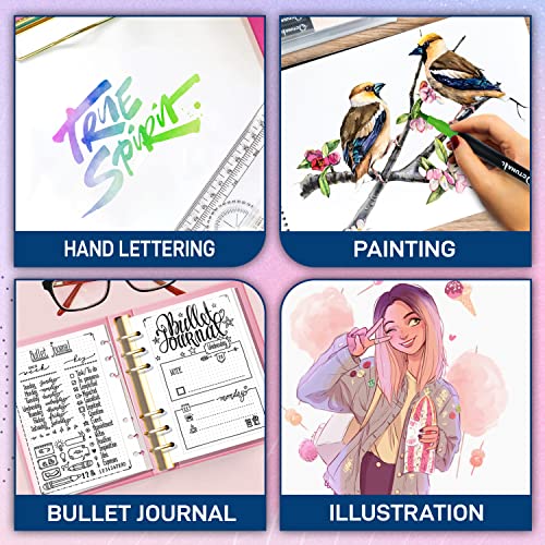 OCTUNAIL Dual Tip Brush Pens Pack of 12 – Colouring Pens for Drawing, Sketching, Calligraphy, Painting, Journaling – Art Supplies Felt Tip Pens for Kids, Adults, Beginners & Artists