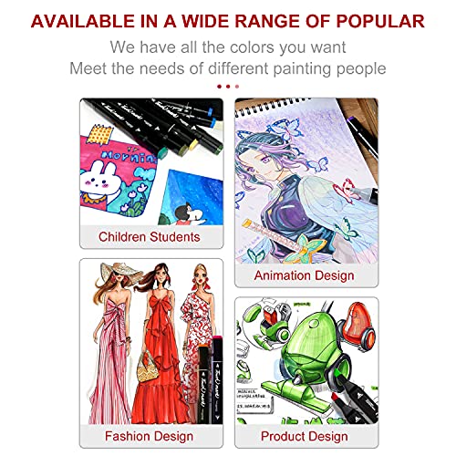 NATRUTH Permanent Markers Pens, Double Tipped Graphic Art Pens for Drawing, for Kids & Adults, Anime and Manga colouring Pen (80 Colours)