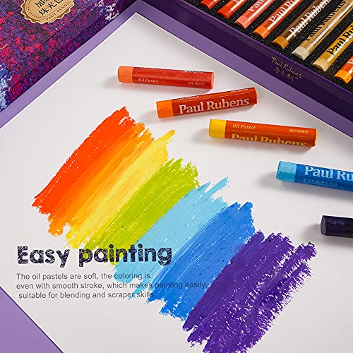 Paul Rubens Oil Pastels Set, 48 Colours Soft Pastels Non-Toxic Pastels for Artists, Students & Kids, Ideal for Sketching, Decorative Painting, Making Pictures Like Oil Painting.