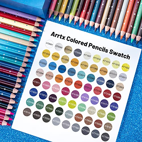 Arrtx 72 Colouring Pencils Set for Adult Colouring Book, Professional Soft Core Coloured Pencils for Drawing, Sketching, Shading | Colour Pencils | Artist Pencils |Drawing Pencils