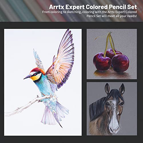 Arrtx 72 Colouring Pencils Set for Adult Colouring Book, Professional Soft Core Coloured Pencils for Drawing, Sketching, Shading | Colour Pencils | Artist Pencils |Drawing Pencils