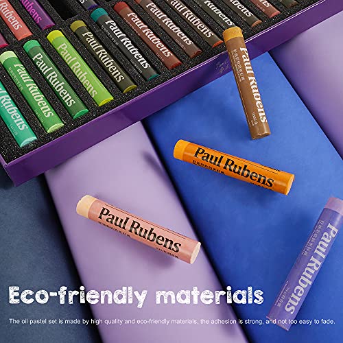 Paul Rubens Oil Pastels Set, 48 Colours Soft Pastels Non-Toxic Pastels for Artists, Students & Kids, Ideal for Sketching, Decorative Painting, Making Pictures Like Oil Painting.