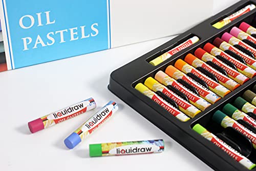 Liquidraw Oil Pastels For Art, 52 Colours Soft Oil Pastels Set For Artists, Students, Kids, Drawing, Sketching & Painting