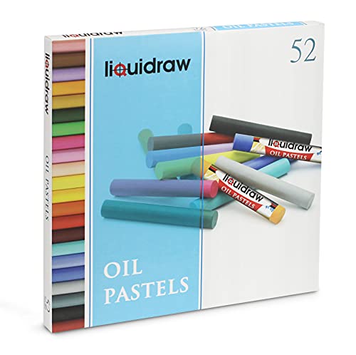 Liquidraw Oil Pastels For Art, 52 Colours Soft Oil Pastels Set For Artists, Students, Kids, Drawing, Sketching & Painting