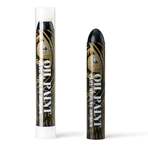 Paul Rubens Grand Black Oil Pastels, Pack of 1 HaiYa Artist Soft Oil Pastels Vibrant and Creamy, Art Supplies for Artists, Beginners, Students, Kids Art Painting Drawing