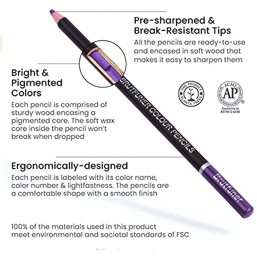 Laconile Colouring Pencils Set With Tin Box, 180 Brutfuner Coloured Pencils for Adult Colouring Books, Students or Kids School Art Supplies