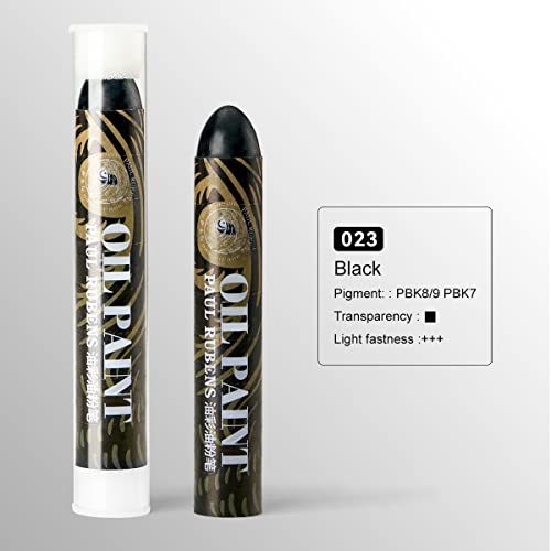 Paul Rubens Grand Black Oil Pastels, Pack of 1 HaiYa Artist Soft Oil Pastels Vibrant and Creamy, Art Supplies for Artists, Beginners, Students, Kids Art Painting Drawing