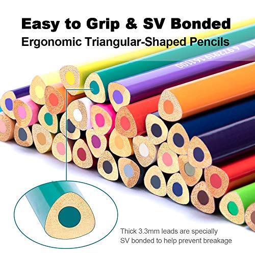 Coloured Pencils, 36 Professional Oil Colorful Pencil Set with Tin Box for Adult, Kids, Artist and Beginners Drawing Sketching Painting Colouring Book, Stationery Supplies