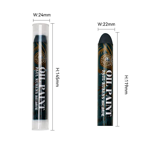 Paul Rubens Grand Black Oil Pastels, Pack of 1 HaiYa Artist Soft Oil Pastels Vibrant and Creamy, Art Supplies for Artists, Beginners, Students, Kids Art Painting Drawing